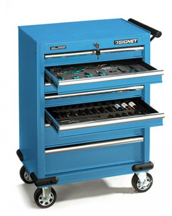 Signit Tools עגלת עבודה כחולה 7 מגירות ריקות SIGNET 054092 - מאסטר טולס בע